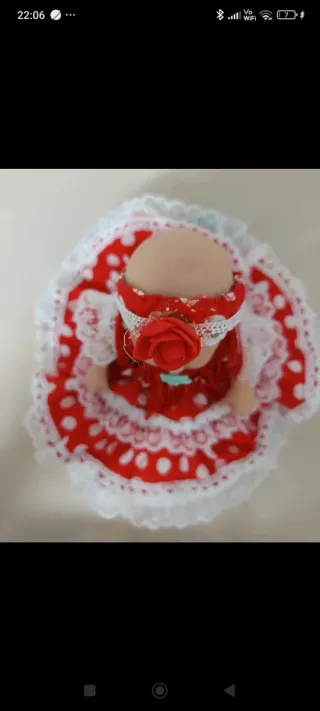 Precioso Vestido Flamenca Bebé Mini Reborn