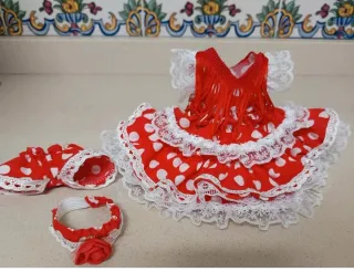 Precioso Vestido Flamenca Bebé Mini Reborn