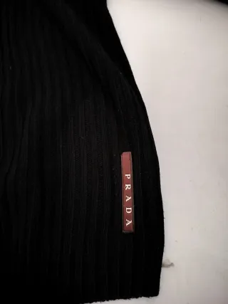 Maglione Prada Uomo Zip Collo Alto Nero M