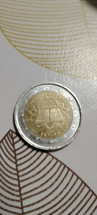 Moneda 2 Euros España Tratado de roma