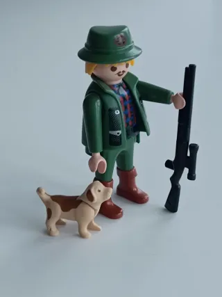 Playmobil Cazador con Perro y Rifle
