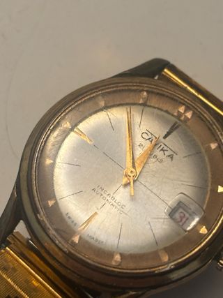 Reloj Cavika 21 Rubis Incabloc Vintage chapado oro