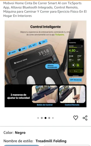 Cinta de correr y caminar plegable en Amazon 310
