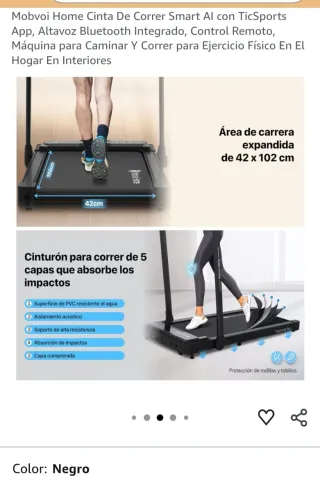 Cinta de correr y caminar plegable en Amazon 310