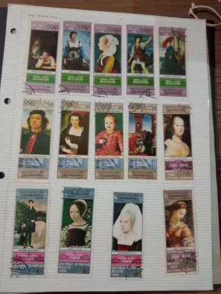 Sellos Culturales de Yemen y México 1968