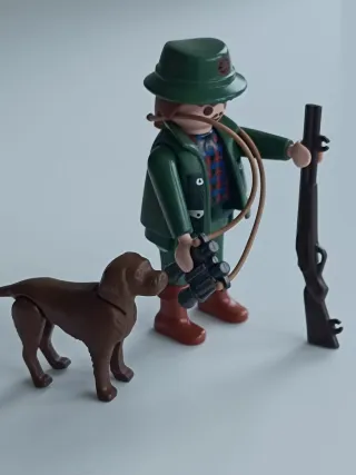 Playmobil Cazador con Perro y Escopeta