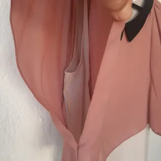 Vestido Sisley rosa y beige