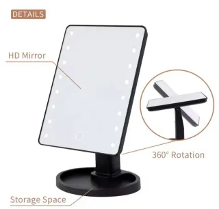 Espejo de maquillaje con luz LED