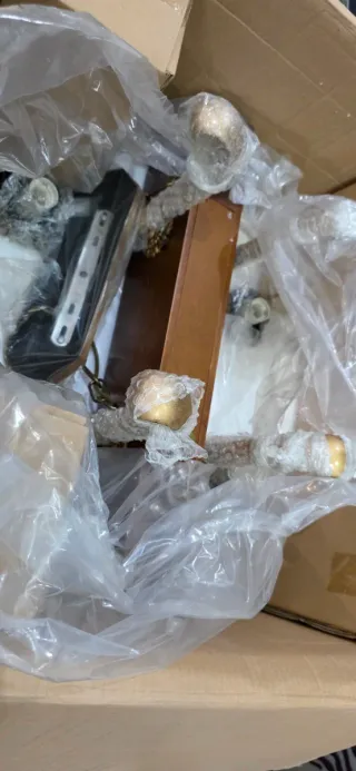 Lámpara colgante madera época