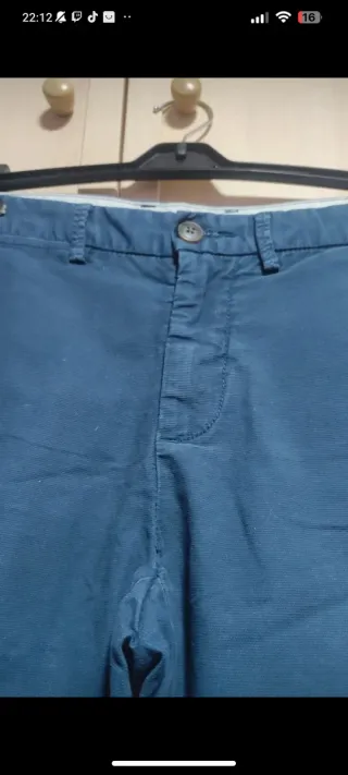 Bermudas Chino Pull&Bear Azul Marino - Talla 40
