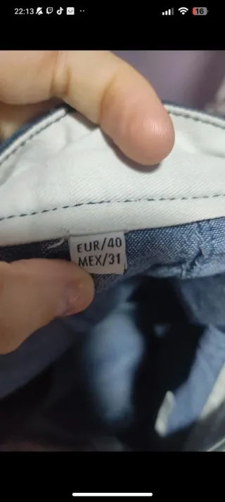 Bermudas Chino Pull&Bear Azul Marino - Talla 40