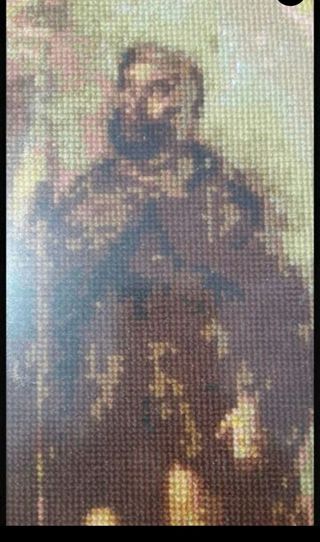 Cuadro decorativo madera y tela