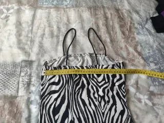 Vestido tirante cebra blanco y negro