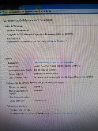 PC Ordenador +monitor +teclado +mouse +altavoces