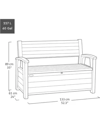 Keter Banco arcon exterior Deco armario almacenaje