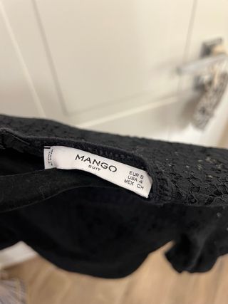Abito pizzo nero Mango tg S