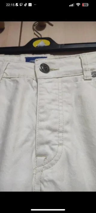 Bermudas Denim Blanco Sixvalves - Talla 42(33)