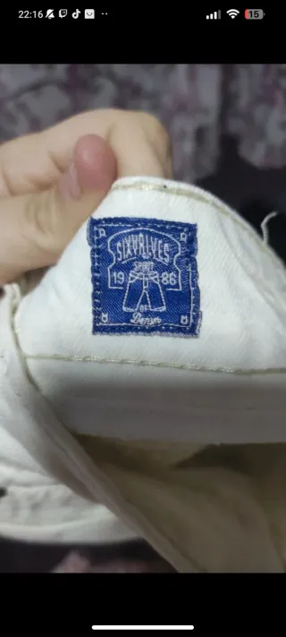 Bermudas Denim Blanco Sixvalves - Talla 42(33)