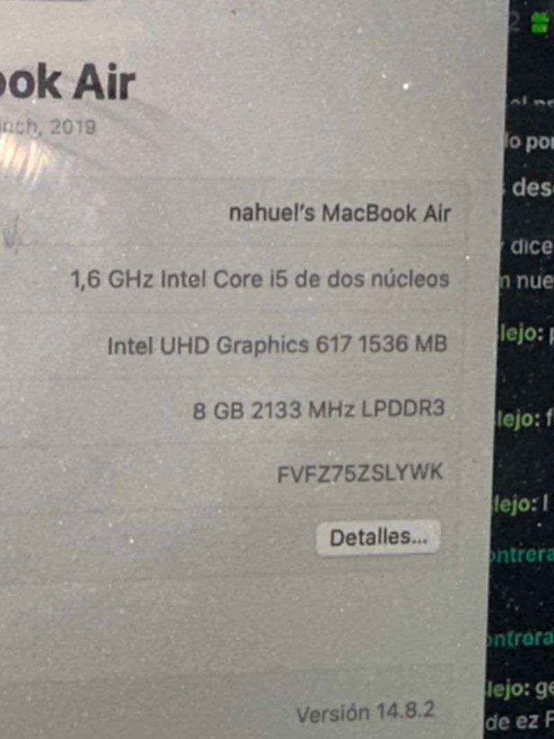 MacBook Air 2019 13 Intel Core i5 8GB RAM afbeelding 3
