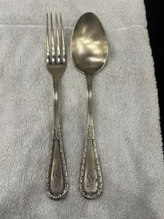 Lote cubiertos antiguos.