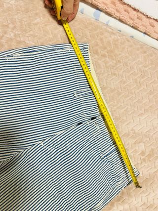 Bermuda Rayas Azul y Blanco