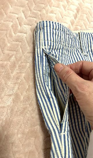Bermuda Rayas Azul y Blanco