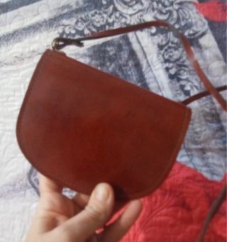 Mini borsa tracolla donna vintage marrone