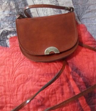 Mini borsa tracolla donna vintage marrone