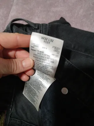 Pantalones vaqueros Lee negros Talla 32