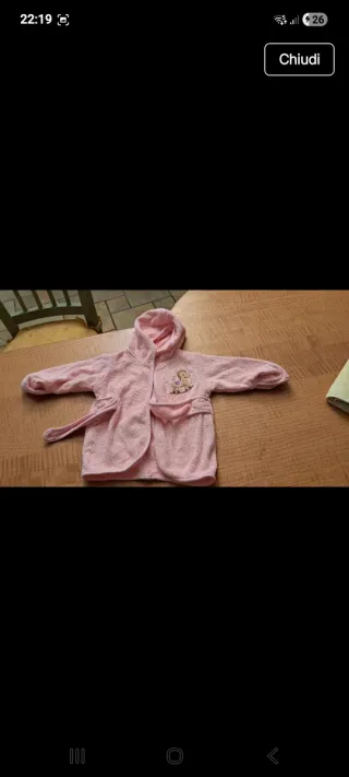 Accappatoio bimba 9 mesi