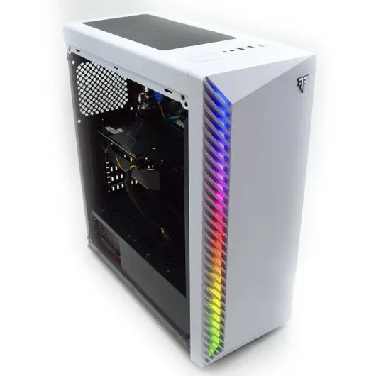 PC de juego blanco con RGB afbeelding 2