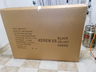 Sofá Chaise Longue Negro Terciopelo 198x150cm