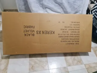 Sofá Chaise Longue Negro Terciopelo 198x150cm