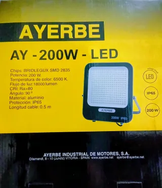 Foco LED AYERBE 200W 18000 lúmenes