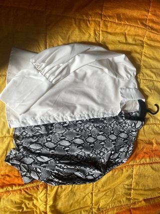 Camicia bicolor fantasia pitone tg S