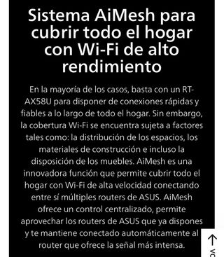 Router ASUS RT-AX58U WiFi 6 AX3000 Doble Banda