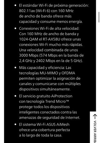 Router ASUS RT-AX58U WiFi 6 AX3000 Doble Banda
