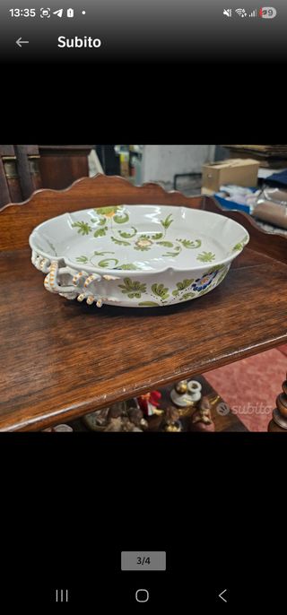 Vassoio ceramica italiana Cantagalli