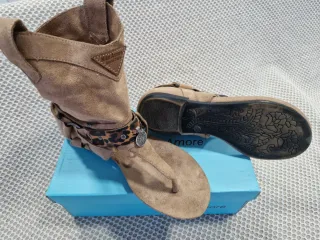 Botas Sandalias Ante Niko Amore Beige/Marrón