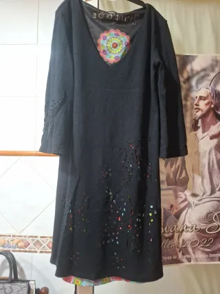 Vestido Desigual Negro Talla M