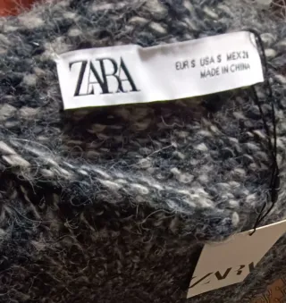Jersey Zara gris con etiqueta