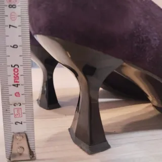 Zapatos morados T37 El Corte Inglés punta cuadrada