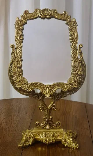 Specchio da toeletta antico dorato