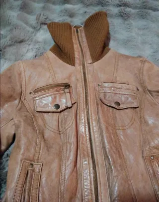 Chaqueta Biker Piel Ovino Y2K