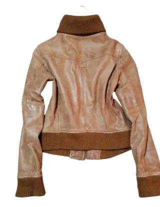 Chaqueta Biker Piel Ovino Y2K