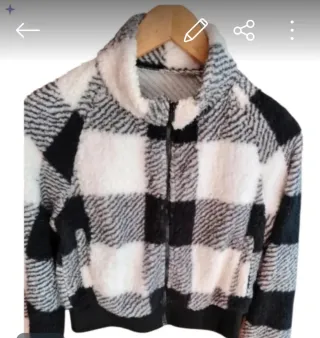 Chaqueta Shein cuadros blanco y negro