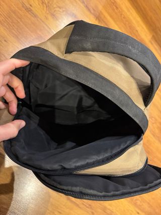 Mochila militar ejército beige y negra