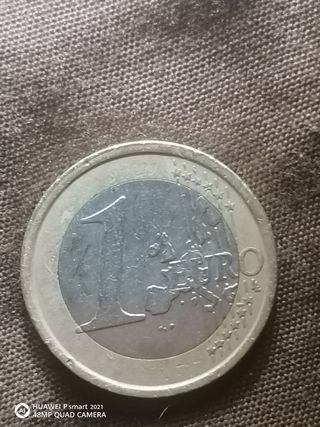 Moneda 1 Euro Italia 2002 Error