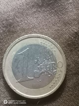 Moneda 1 Euro Italia 2002 Error