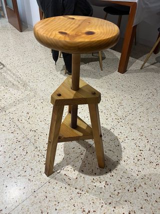Taburete pintor madera ajustable